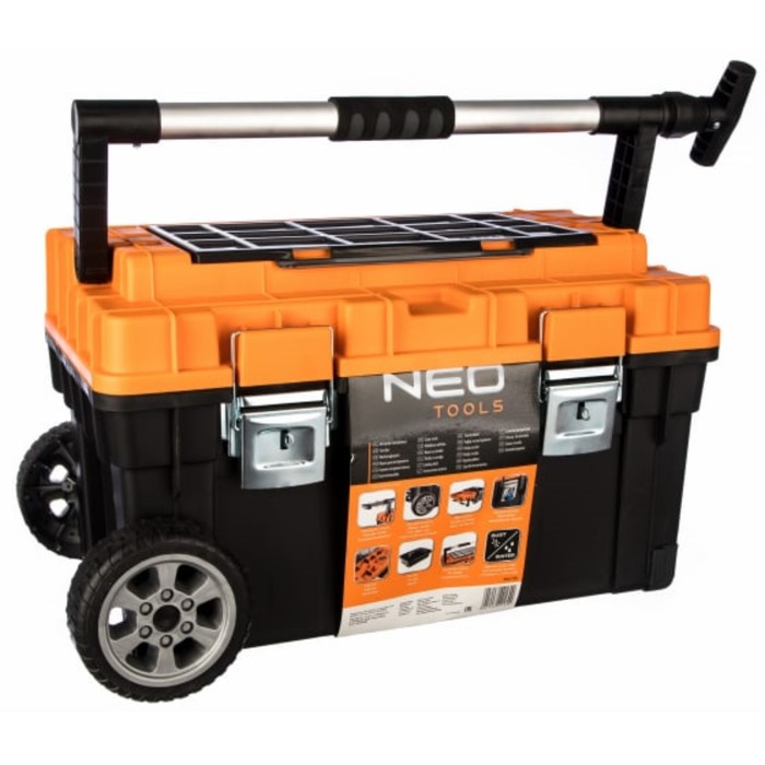 Ящик для инструмента на колесах NEO, пластиковый, 680х400х355 мм