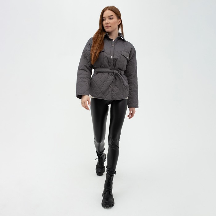Куртка женская, цвет серый, размер 46