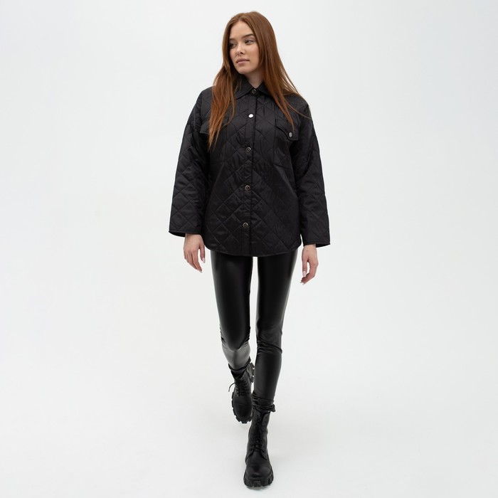 Куртка женская, цвет чёрный, размер 44