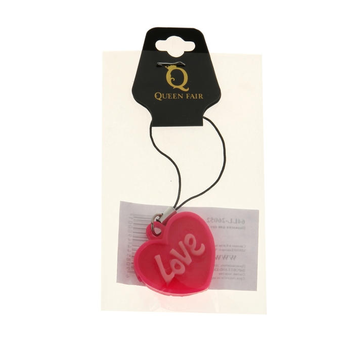 Подвеска для телефона "Сердце", цвета МИКС