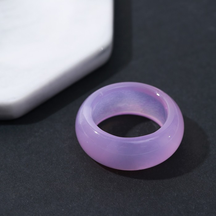 Кольцо "Агат розовый" 8-10мм, размер МИКС (16-20)