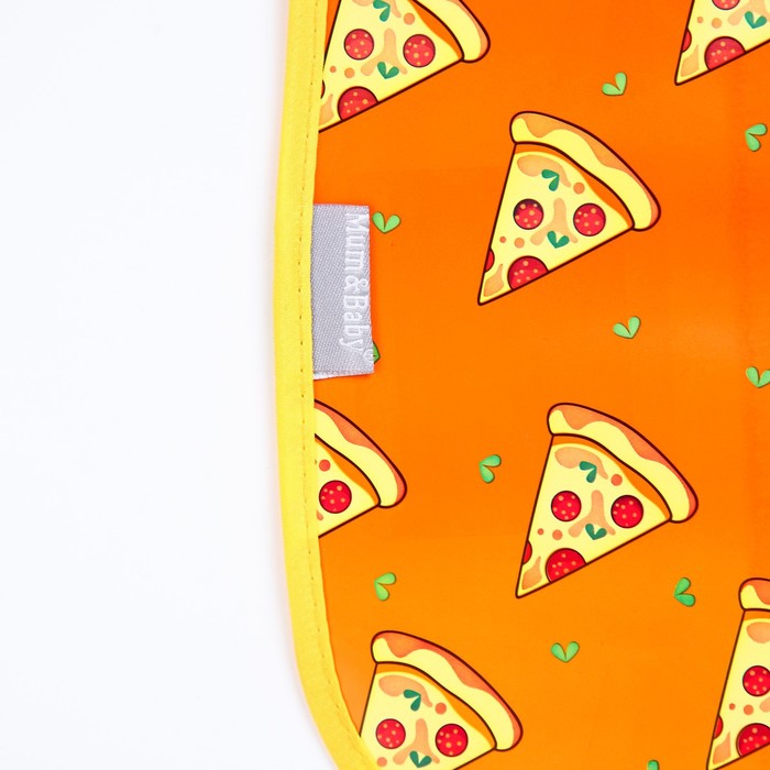 фото Нагрудник для кормления «pizza» непромокаемый на липучке, с карманом mum&baby