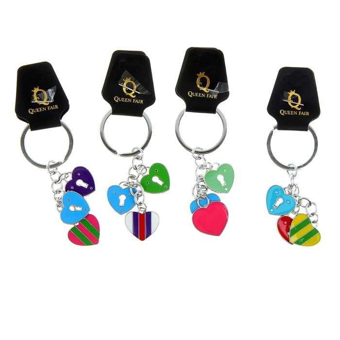 Брелок "Ассорти сердечек", цвета МИКС