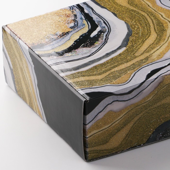 

Коробка складная «Камень», глиттер, 30,7 × 22 × 9,5 см