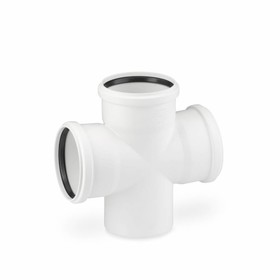 

Крестовина канализационная REHAU RAUPIANO 11229641001, d=110 мм, 45°
