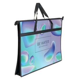 

Папка А3 с ручками пластиковая молния сверху 470 х 335 х 50 мм, "Абстрактные капли"