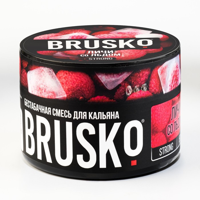 Бестабачная никотиновая смесь для кальяна Brusko Личи со льдом, 50 г, strong бестабачная смесь brusko малина 50 г strong