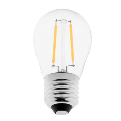 Лампа светодиодная Luazon Lighting шарик, G45 , E27, 2 Вт, 3000К, прозрачная