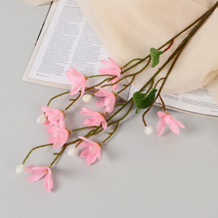 Цветы искусственные Белоцветник шелковый 74х4 см, розовый подсолнухи искусственные цветы искусственные цветы шелковый букет подсолнухов композиция для свадебного стола украшение для дома 4 упа