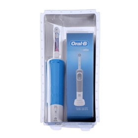 Электрическая зубная щетка Oral-B Frozen D100.413.2K, 3710, вращательная, 7600 об/мин, синяя от Сима-ленд