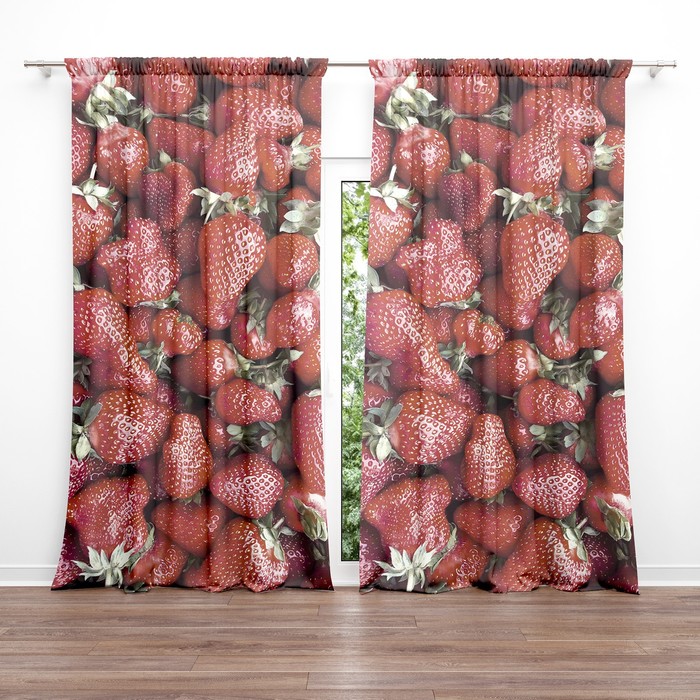 

Фотошторы портьерные, размер 145x260 см, 2 шт., блэкаут