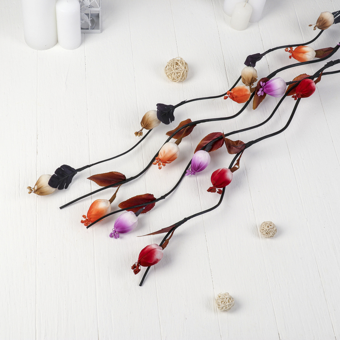 Декоративная ветка &quot;Закрытые бутоны&quot; микс