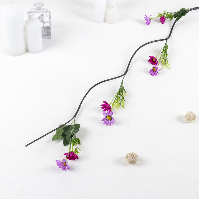 Декоративная ветка "Лоза с ромашками" (микс)