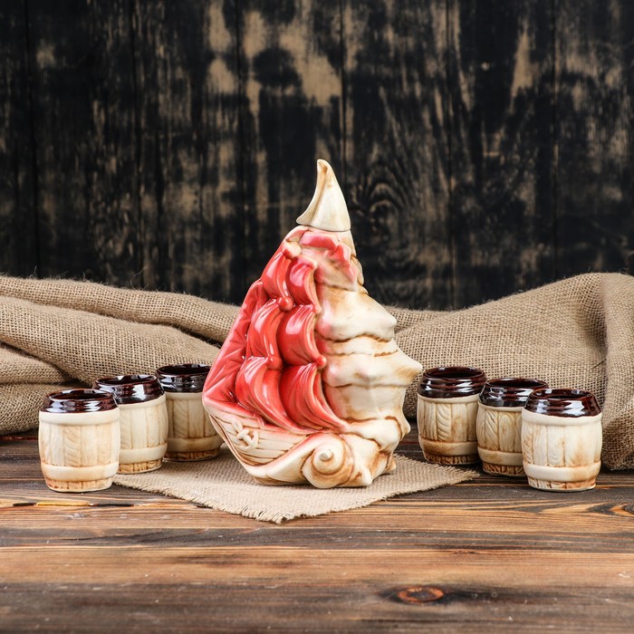 Штоф с рюмками "Бриз" 7 предметов, 0,75 л