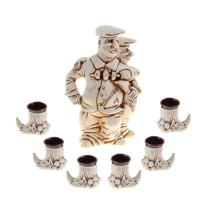 Штоф с рюмками "Два грузина" 7 предметов, 1,2 л