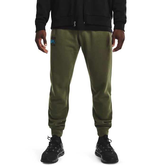 фото Брюки мужские under armour rival flc signature jogger, размер 46-48 (1366366-390)