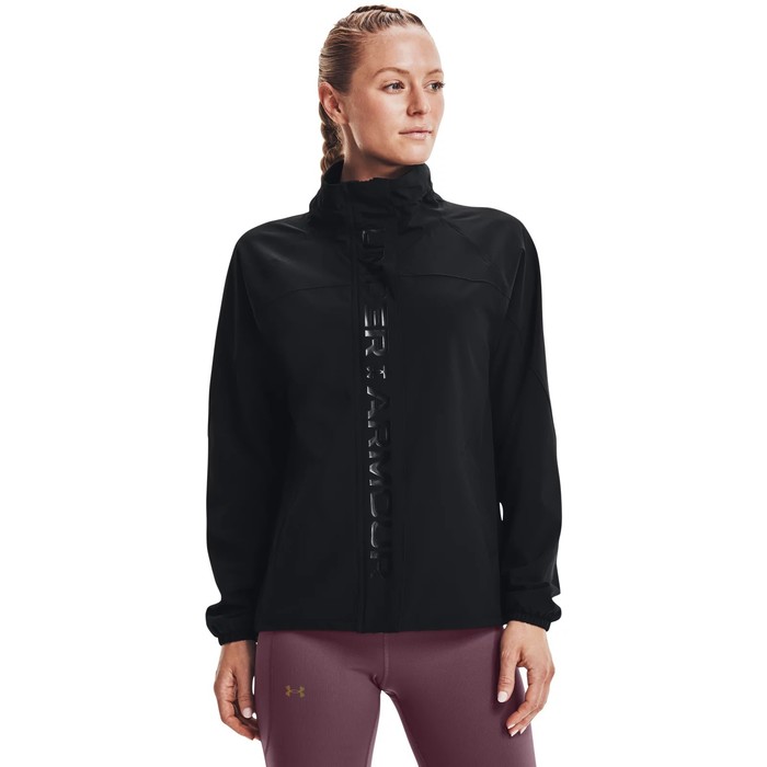 фото Ветровка женская under armour rush woven fz jacket, размер 42-44 (1368738-001)