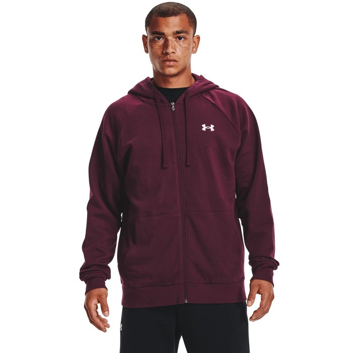 фото Толстовка мужская under armour rival cotton fz hoodie, размер 50-52 (1357106-600)