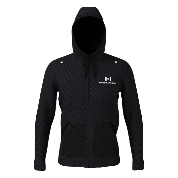 фото Толстовка мужская under armour rush all purpose fz hoodie, размер 48-50 (1367770-001)