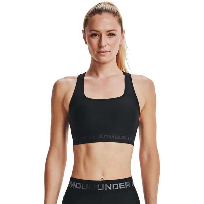 фото Топ женский under armour crossback mid bra, размер 40-42 (1361034-001)