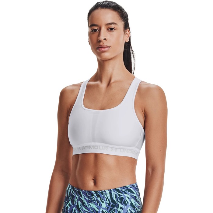 фото Топ женский under armour crossback mid bra, размер 40-42 (1361034-100)