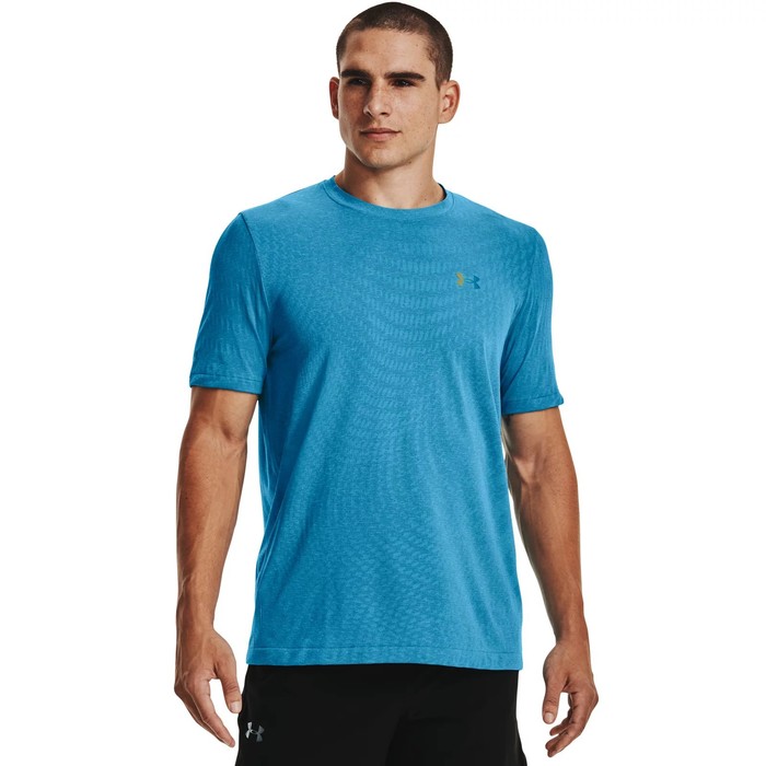 фото Футболка мужская under armour rush seamless illusion ss, размер 48-50 (1366150-422)