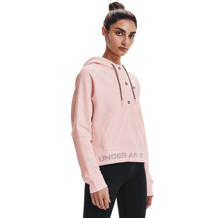 фото Худи женское under armour rival fleece mesh hoodie, размер 40-42 (1365844-685)