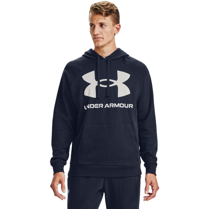 фото Худи мужское under armour rival fleece big logo hoodie, размер 44-46 (1357093-410)