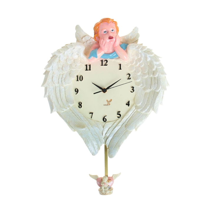 Часы настенные интерьерные "Ангел на крыльях" с маятником