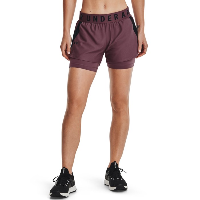 фото Шорты женские under armour play up 2-in-1 shorts, размер 42-44 (1351981-554)