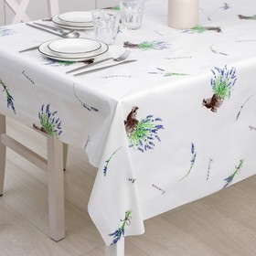 

Клеёнка столовая на нетканой основе Доляна «Лаванда», рулон 20 метров, ширина 137 см, толщина 0,08 мм