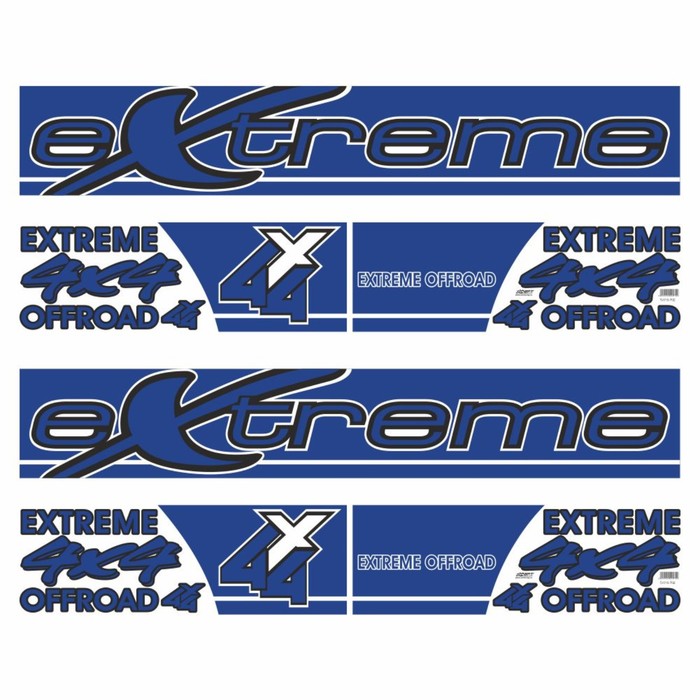 

Наклейка-молдинг "Нива 4Х4 EXTREME", синий, 200 х 16,5 х 0,1 см, комплект 2 шт