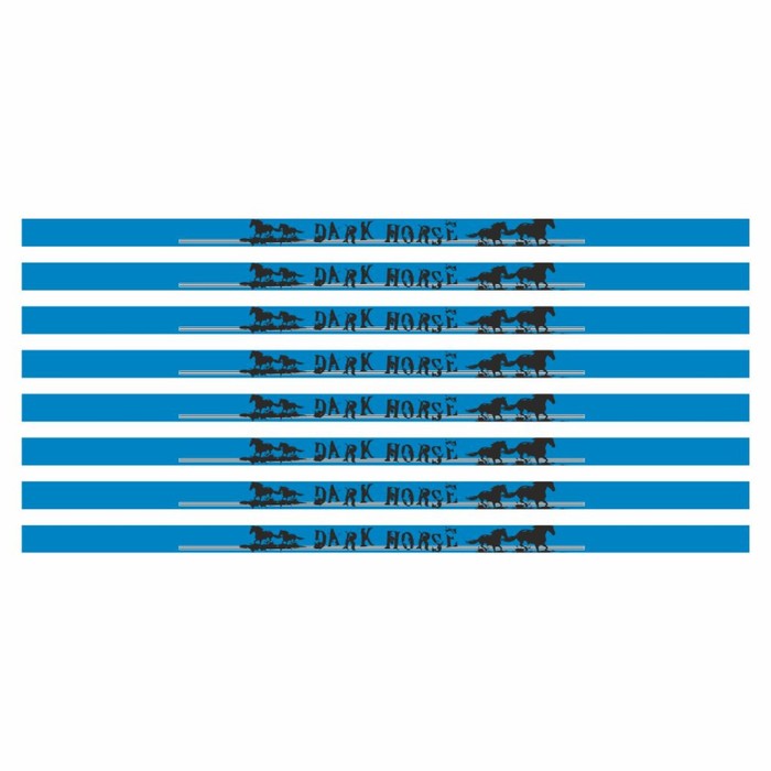 Наклейка-молдинг широкий DARK HORSE, синий, 100 х 4 х 0,1 см, комплект 8 шт