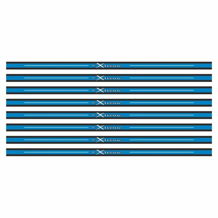 Наклейка-молдинг широкий eХtreme, синий, 100 х 4 х 0,1 см, комплект 8 шт магнитный знак молдинг такси широкий комплект 100 х 8 см