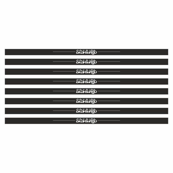 Наклейка-молдинг широкий SIDE GUARD, черный, 100 х 4 х 0,1 см, комплект 8 шт