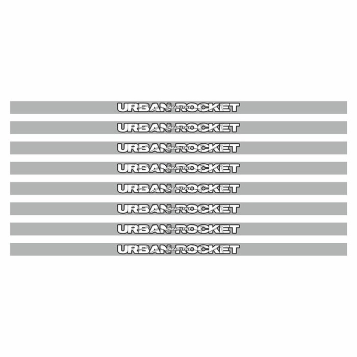 Наклейка-молдинг широкий URBAN ROCKET, серый, 100 х 4 х 0,1 см, комплект 8 шт