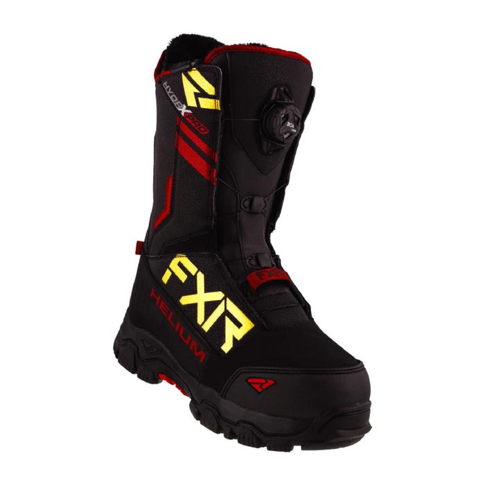 Ботинки FXR Helium BOA с утеплителем, размер 41, чёрные, жёлтые, красные ботинки fxr helium boa с утеплителем размер 41 чёрные