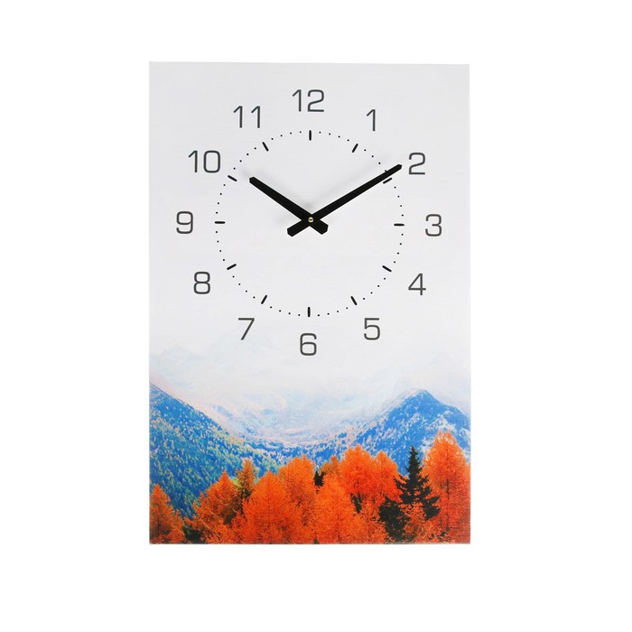 Часы-картина настенные Осенний лес, плавный ход, 40 х 60 см