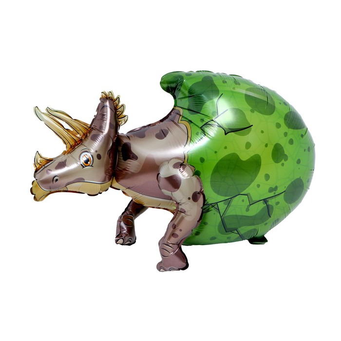 Шар-игрушка фольгированный 20 «Трицератопс в скорлупе» шар игрушка фольгированный 20 динозавр в скорлупе цвет зелёный