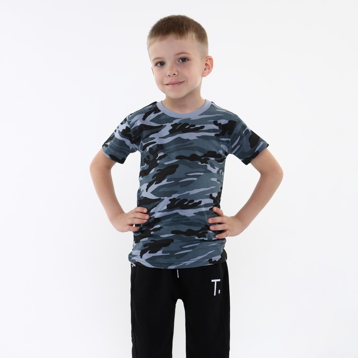 Футболка для мальчика, цвет серый/камуфляж, рост 92-98 см футболка для мальчика цвет камуфляж зелёный микс рост 98 104 см