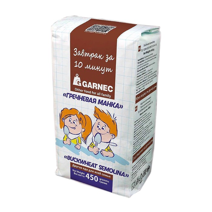 

Крупка ГАРНЕЦ Гречневая (гречневая манка) 450г