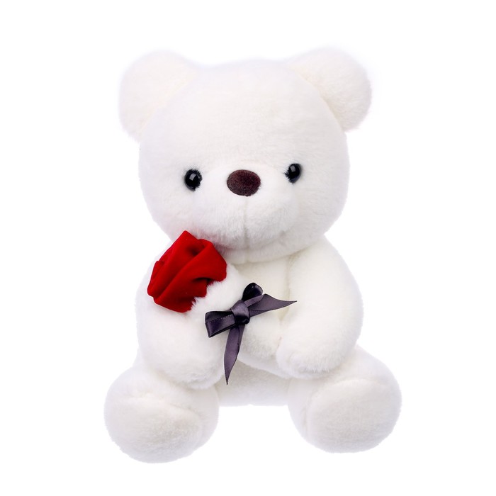 Мягкая игрушка «Мишутка с цветком», цвет МИКС мягкая игрушка медведь с цветком