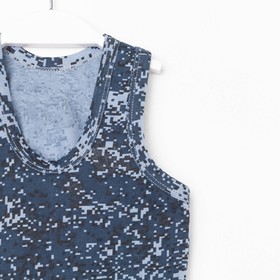 

Майка для мальчика, цвет серый/цифра, рост 98-104 см