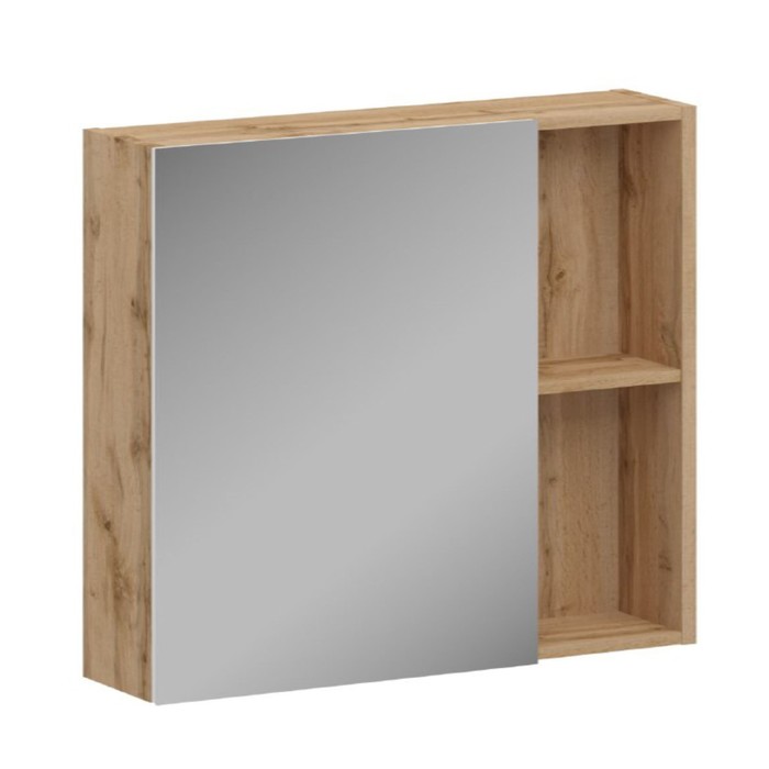шкаф зеркало оазис 2 55 идеал левый правый домино Зеркало шкаф для ванной комнаты Домино Craft 80, левый/правый