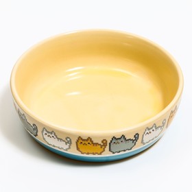 

Миска керамическая "Пиксельные кошки", 12 х 3,5 см, бело-оранжевая