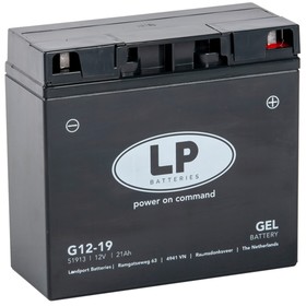 

Аккумулятор Landport G12-19, 12В, 21 Ач, пуск ток 375 А, обратная (- +)