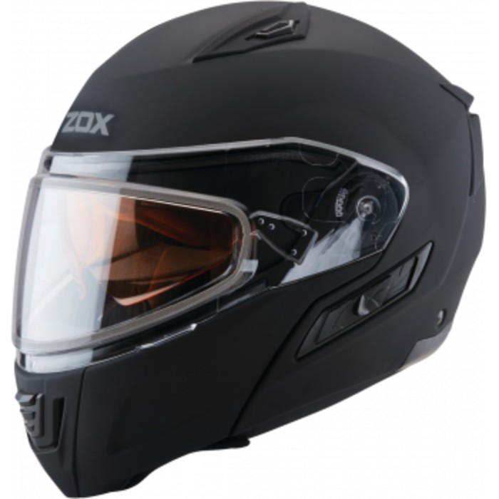 Шлем снегоходный ZOX Condor, стекло с электроподогревом, матовый, черный, S