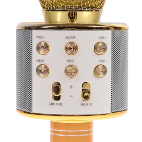 

Микрофон для караоке LuazON LZZ-56, WS-858, 1800 мАч, жёлтый