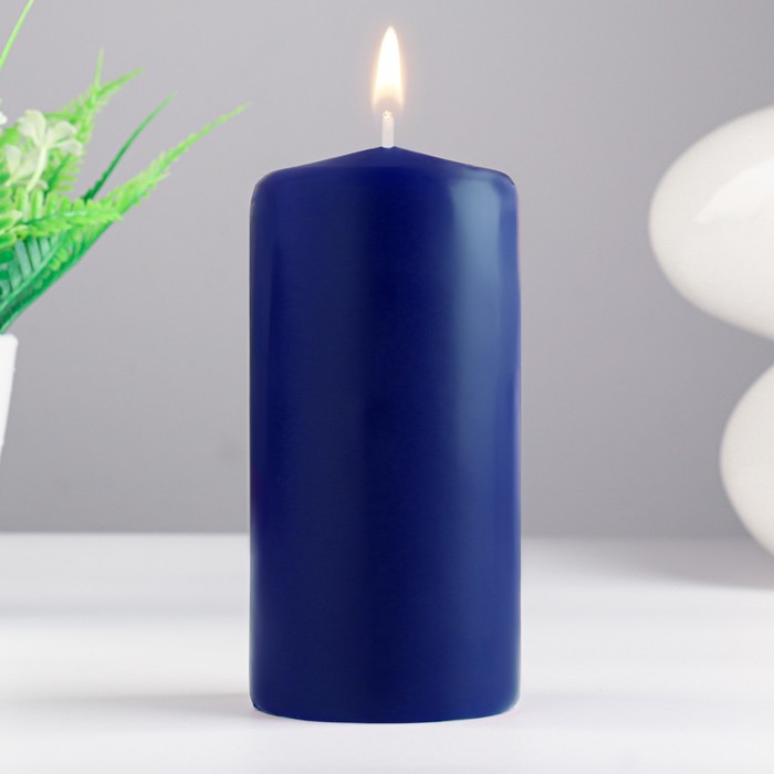 Свеча - цилиндр ароматическая Лаванда, 6х12,5 см, 35 ч, 283 г, синяя свеча цилиндр ароматическая лаванда 4х9 см 11 ч 88 г синяя