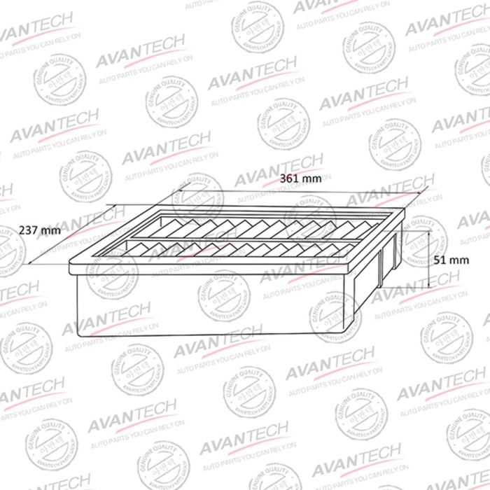 

Фильтр воздушный Avantech AF0528
